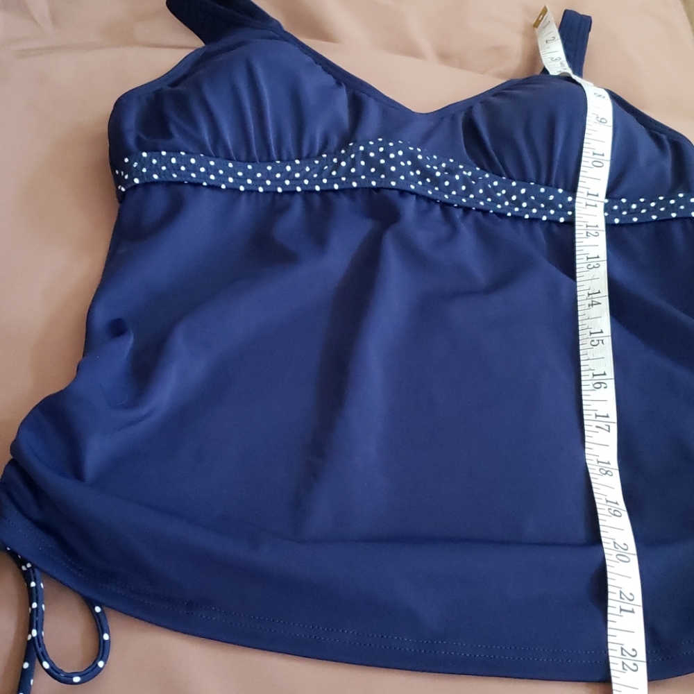 Venus Navy Tankini Top Woman Size 8 - Picture 4 of 8